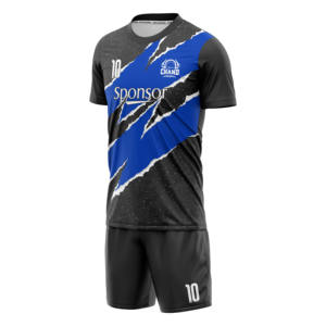 Conjuntos de Entrenamiento de Fútbol para Hombre, Transpirables, 100% Poliéster, con Logotipo Personalizado OEM, Uniformes Lisos Teñidos con Camiseta y Ropa de Entrenamiento - Product Image 4