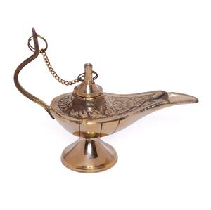 Laiton fabriqué à la main en laiton Aladdin Chirag lampe décor à la maison Showpiece accessoires de vaisselle faits à la main à vendre. - Product Image 1