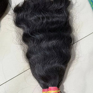 Extensiones de cabello ondulado liso sedoso recto de alta calidad Remy 100% indio crudo Virgen sin procesar extensiones de cabello humano Natural - Product Image 1