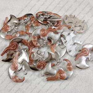 GOTLAND RAVEN FIBULA BROCHE médiévale Viking Pendentif en cuivre pour boucles de ceinture - Product Image 5