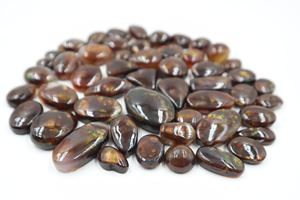 Lote de Cabujones de Ágata de Fuego Natural Certificados por IGI, Tamaños Variados, para Fabricación de Joyería - Product Image 4