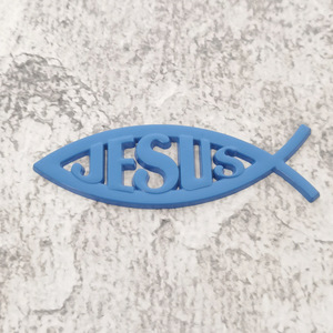 <b>3D</b> Metal Fish Car <b>Sticker</b>-Jesus Fish Emblem Personalized Vehicle Decal - Product Image 6