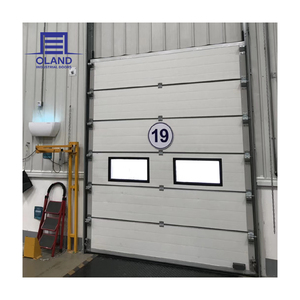 أبواب صناعية قطاعية عازلة للحرارة من الفولاذ بسماكة 40 مم، ذات رفع عمودي أوتوماتيكي، مصنوعة من رغوة البولي يوريثان، مقاومة للرياح، رائجة البيع - Product Image 2