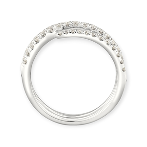 IGI Certified 4,00 Carat Round Cut Lab Grown Diamond 14K Oro blanco Wedding Twist Eternity Band para mujeres - Product Image 3