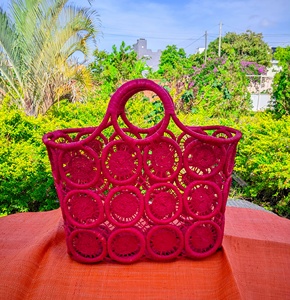 Sac fourre-tout en raphia macramé vintage tendance de luxe AIKO pour femmes, coloré et mignon - Product Image 4