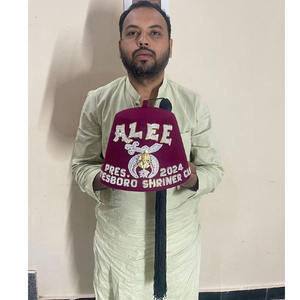 Sombrero Shriners Fez FARU bordado a mano en Wannat Group Encuentre una amplia gama en Masonic Fezzes Bajo MOQ Personalización disponible - Product Image 5