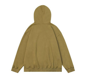 Sudadera con capucha resistente lavada con ácido de gran tamaño de algodón de alta calidad personalizada para hombres, sudaderas con capucha lavadas con ácido de fabricación OEM - Product Image 4