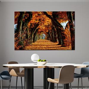 Tableau imprimé sur toile : Paysage d'automne moderne avec arbres pour la décoration intérieure, 1P : Prêt à accrocher - Product Image 1