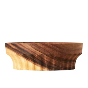 Bol de service en bois multifonction Plateau à croustilles Plat à noix Bois d'acacia à utiliser pour servir des aliments à la fête et au restaurant - Product Image 5