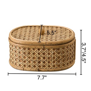 Cestas de Almacenamiento Redondas Hechas a Mano de Ratán Natural, Modernas, Ecológicas, Multifuncionales, Artex Green Earth, Hechas en Vietnam - Product Image 2
