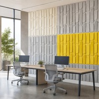 Panneau acoustique en fibre de polyester, motif brique 3D, panneau acoustique pour animaux de compagnie, panneau mural modulaire absorbant le son