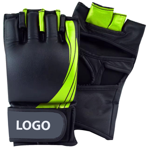 Gants de grappling MMA en cuir de haute qualité 8oz professionnels en gros Logo personnalisé pour les scènes d'arts martiaux et de boxe - Product Image 2