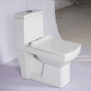 Carré Full Back Touch Mur Sans Monture One Piece Water Closet Toilette en Céramique Cyclone Rinçage pour Salle de Bains Indienne Villa Utilisation Extérieure - Product Image 5