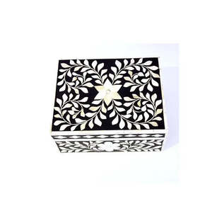 Boîte à bijoux en nacre faite à la main forme rectangulaire bijoux personnalisés et boîte décorative haut exigeant - Product Image 3