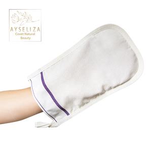 Guantes de baño de fibra de planta de Yute natural Manoplas exfoliantes ecológicas para cepillar la piel Cepillos de baño Esponjas Depuradores - Product Image 5