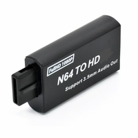 Convertisseur de jeu Hytdj N64, extension vers adaptateur HD avec construction en ABS + métal, surplombé d'or, 10x10x7cm, garantie 1 an