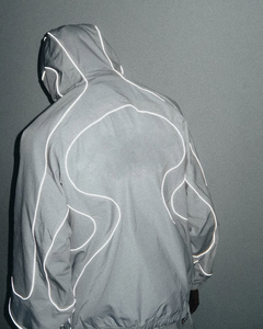 Survêtement Streetwear coupe-vent réfléchissant personnalisé fermeture à glissière détachable respirant écologique nylon polyester réversible pour hommes - Product Image 3