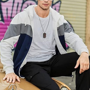 Relaxed Fit Basics Sudadera con cremallera con cierre de cremallera suave Sudadera con capucha con cremallera de color personalizado con diseño clásico moderno - Product Image 3