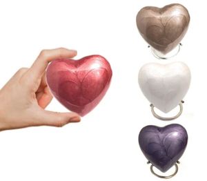 Urnes de crémation de cendres imprimées pour adultes en cuivre en forme de coeur de luxe avec quatre pièces de produit les plus vendues - Product Image 2