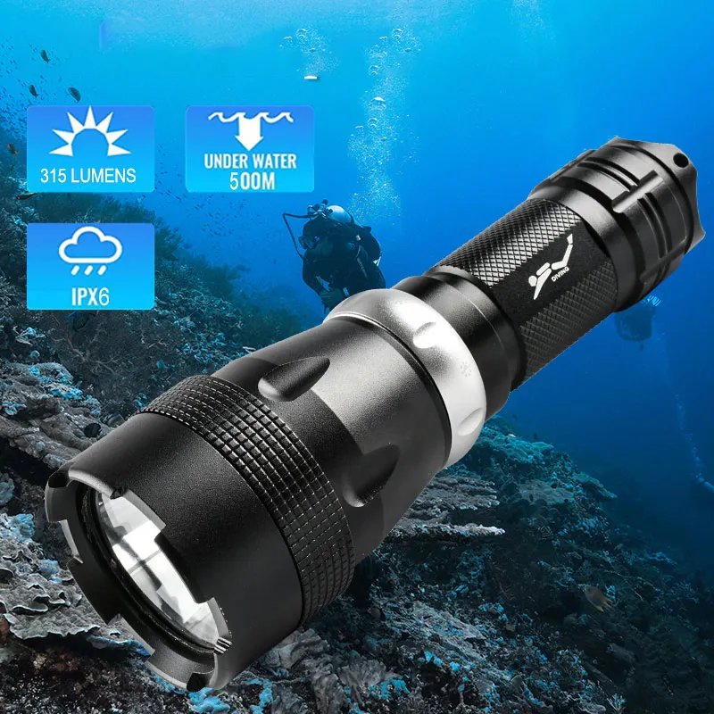 Профессиональный супер яркий светодиодный мощный фонарик для подводного плавания подводный фонарик свет перезаряжаемый фонарик для дайвинга подводный фонарик