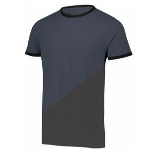 Multi Colors Summer Fitted Plain Custom Logo Color Block Ringer T-Shirt for Men Unisex Short Sleeve Summer Tee - Product Image 3