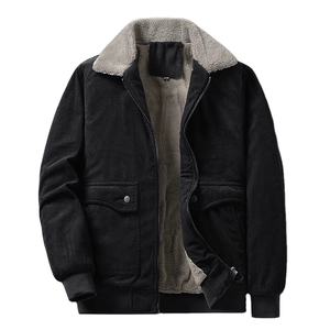 เสื้อแจ็กเก็ตบุผ้าลูกฟูกสำหรับผู้ชายเสื้อโค้ทผ้าขนแกะหนาอบอุ่นเสื้อโค้ทสำหรับฤดูใบไม้ร่วงและฤดูหนาว - Product Image 2