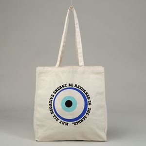 Bolsa Tote Mediana Personalizada EWB, Algodón Reciclado, Uso Diario, para Bodas, Cierre de Cremallera, Asa de Mano, Diseño de Letras, Bengala Occidental - Product Image 1