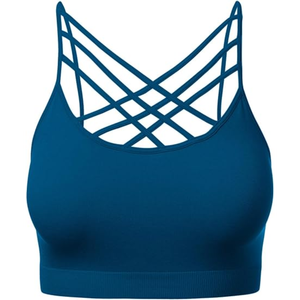 Sujetador deportivo sin espalda en U profundo con cuello colgante de soporte de Venta caliente para mujer - Product Image 6
