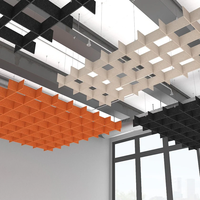 Panneau de plafond acoustique en feutre PET 100% insonorisant moderne pour la réduction du bruit du studio de bureau commercial