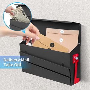 Boîte aux lettres en acier galvanisé de taille moyenne de style américain Facile à assembler Décoration murale verrouillable Prix d'usine OEM ODM - Product Image 4