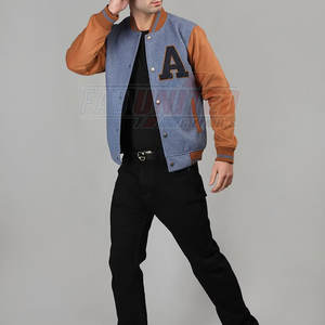 Veste d'hiver universitaire classique pour homme Fermeture à bouton-pression élégante Poignets à col côtelé Col montant Design Logo avant Placement - Product Image 5