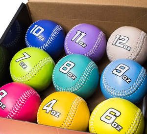 Prix d'usine Logo personnalisé cuir PVC 9 pouces divers poids tangage pratique formation balles de baseball lestées - Product Image 6