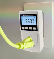 OEM vatímetro enchufable diseño de enchufe LCD de alta calidad medidor de consumo de energía función de alarma medidor de potencia digital