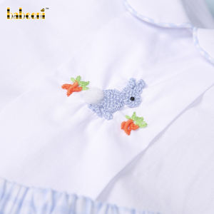 Conjunto de Ropa de Algodón de Lujo Tejido a Mano con Conejo para Niños Pequeños, Pascua, OEM, ODM, Bordado Personalizado Hecho a Mano, OEKO-TEX - Product Image 4