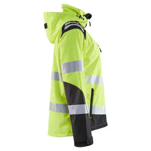 Veste de sécurité légère en polyester avec logo personnalisable à fermeture éclair complète et caractéristique imperméable réfléchissante pour une grande visibilité - Product Image 4