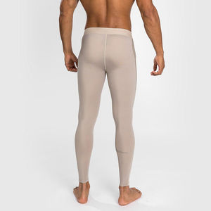 Leggings de compression unisexes beiges pour entraînement MMA, grappling, BJJ, boxe, fitness, entraînement, Muay Thai, séchage rapide - Product Image 6