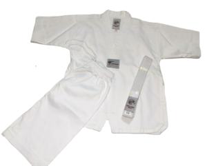 Uniforme de Taekwondo d'été en polycoton côtelé blanc à manches courtes, col en V, cordon de serrage, ceinture courte, arts martiaux, pratique unisexe - Product Image 1