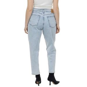 Pantalones Casuales de Mujer de Alta Calidad, Elegantes, Transpirables, Ecológicos, 100% Algodón, Cintura Alta, Corte Recto, Ajuste Regular, Frente Plano, Ligeros - Product Image 1