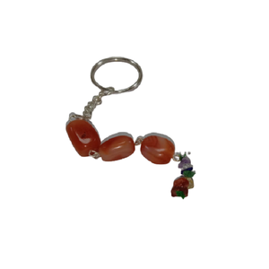 Porte-clés en pierre naturelle rouge cornaline Cube quartz guérison sept chakras pierre précieuse cristal porte-clés guérison grossiste - Product Image 5