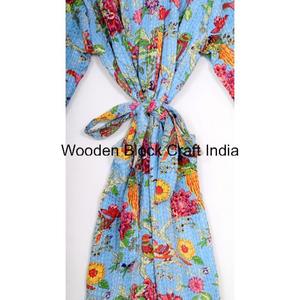 Veste d'hiver et d'automne pour femme en coton biologique écologique réversible matelassée vintage faite à la main avec des poches sur le devant - Product Image 6