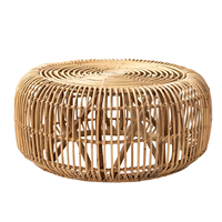 Table basse en rotin spirale artisanale artisanale meubles durables uniques Table basse en rotin élégant