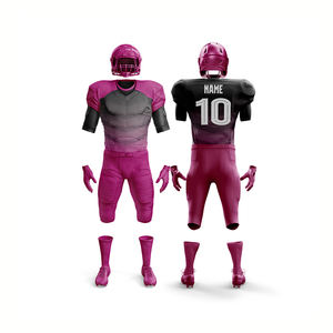 Uniforme de football américain de meilleure qualité, maillot de sublimation en sergé à manches courtes, vêtements de sport respirants pour le matériel. - Product Image 1