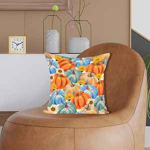 Coussin imprimé citrouille : Décoration joyeuse pour les amateurs de citrouilles, 12"x24" - 30x60 cm - Product Image 2