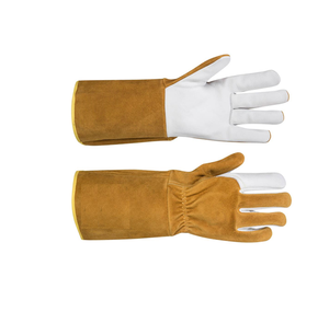 Gants de soudage TIG en cuir de vachette fendu Gants de soudage TIG de sécurité industrielle à paume renforcée résistants à la chaleur - Product Image 2