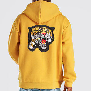 Oversized Pullover 100% Cotton Blended Hooded Hoodies Men Zip up <b>Hoodie</b> Custom Logo Full Zip Male Heavy Oversize Hoodies for Boy - Product Image 2