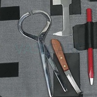 Kit de aseo de herramientas de herradores profesionales, 8 Uds., pinza adecuada, escofina, pezuñas de cuero, bolsa recortadora, cuchillo para pezuña, kit de aseo de herradura