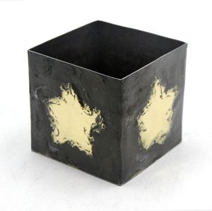 Design élégant rond fer/laiton rond support votif nouveau Design noir couleur bougie pot pour noël éclairage décoration à la main - Product Image 2