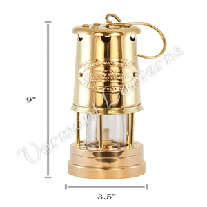 Historia visual de la lámpara de seguridad del minero En lámpara de aceite de minero colgante de calidad de lujo Precios al por mayor Lámpara de mineros de color dorado de latón - Product Image 5