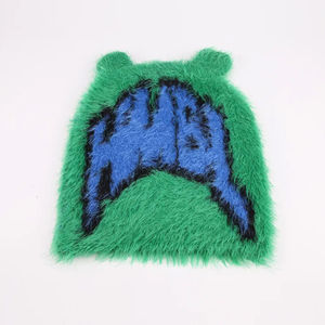 Bonnets d'hiver personnalisés logo brodé tricotés chauds en acrylique chapeaux à revers unisexe sports de plein air streetwear décontracté - Product Image 4