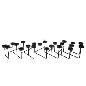 Support de bougie en fer forgé noir de style antique en gros, bougeoir à main, base de bougie, décoration en métal résistant à la rouille, candélabre - Product Image 3